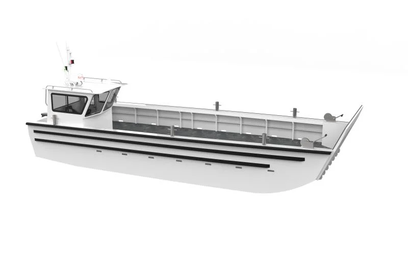 11m Aluminium Open Sea 8tons Barge Cargo Ship Landing Craft