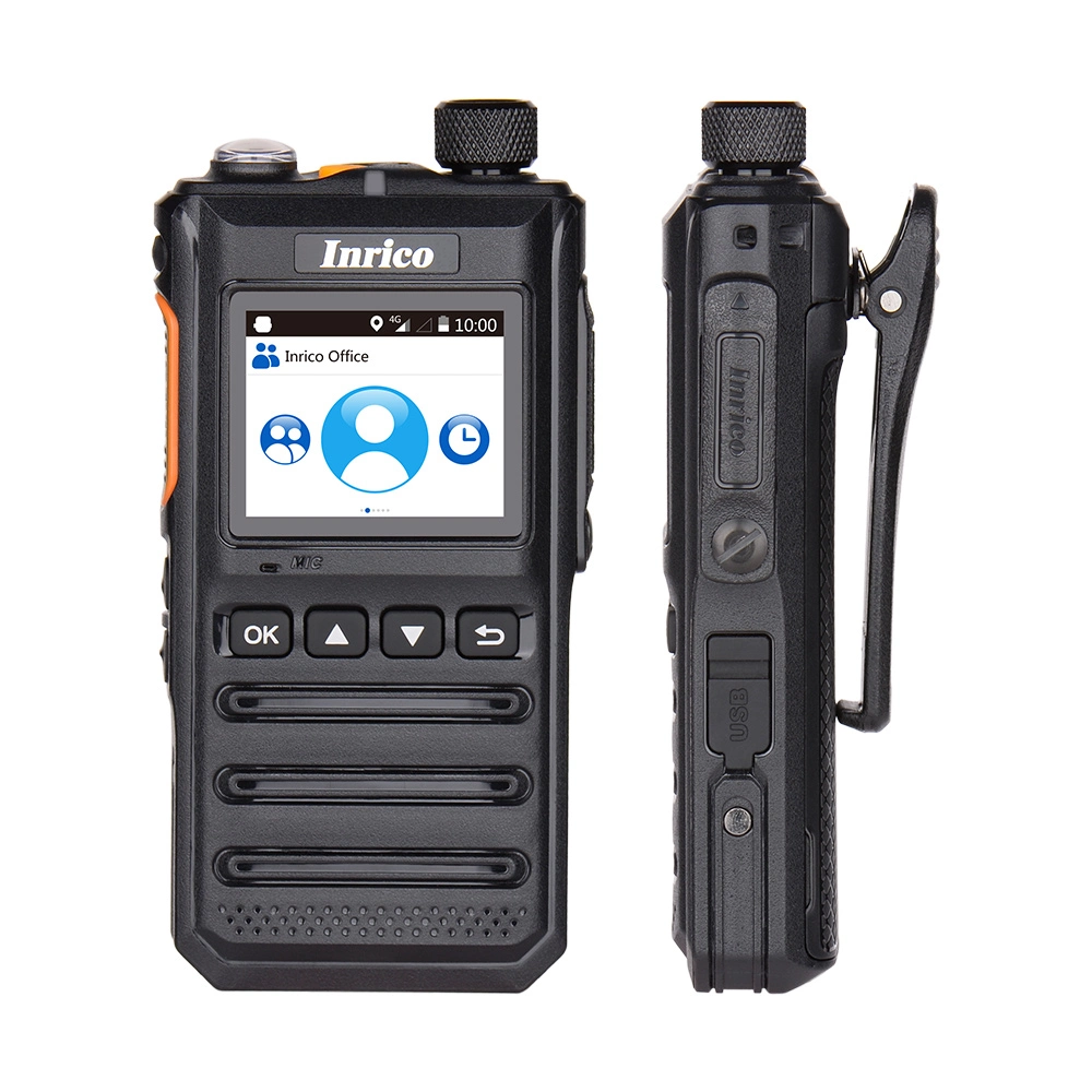 Inrico T640A 4G Lte Android Walkie Talkie Ptt IP GPS Two Way Radio 500 Miles Walkie Talkie Flashlight Display Screen