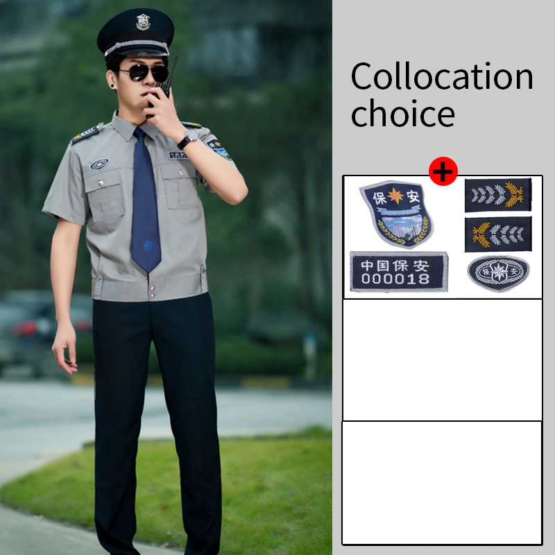 Uniforme uniforme de guardia de seguridad militar, la ropa de trabajo capacitación Made in China Logotipo personalizado mangas cortas