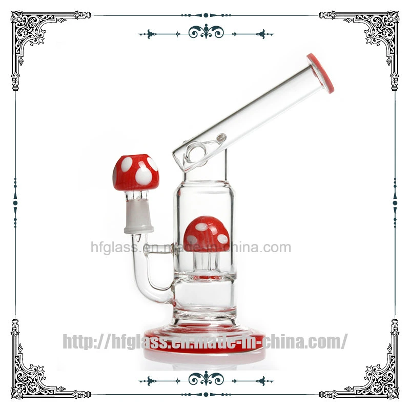 Seta de color rojo del tubo de agua de cristal soplado fumar botella lavagases DAB Rig Oil