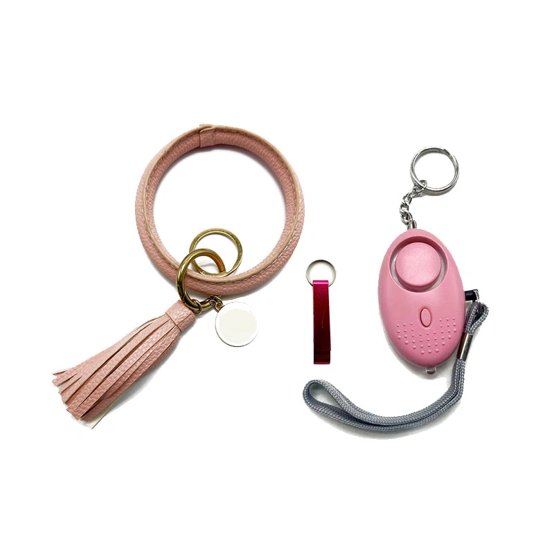 Safety Self-Defense Products 3-Piece Set Alarm Wrist Strap Bottle Opener Keychain