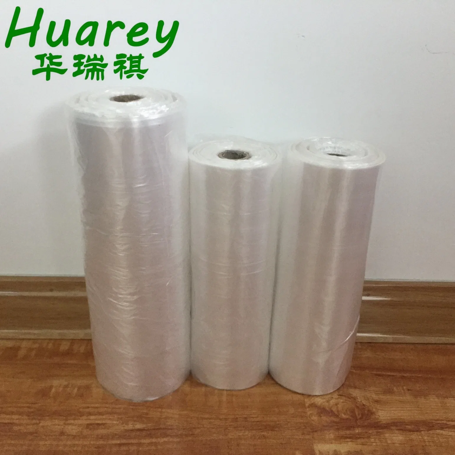 White HDPE LDPE Flat Roll Plastic Bag for Supermarket