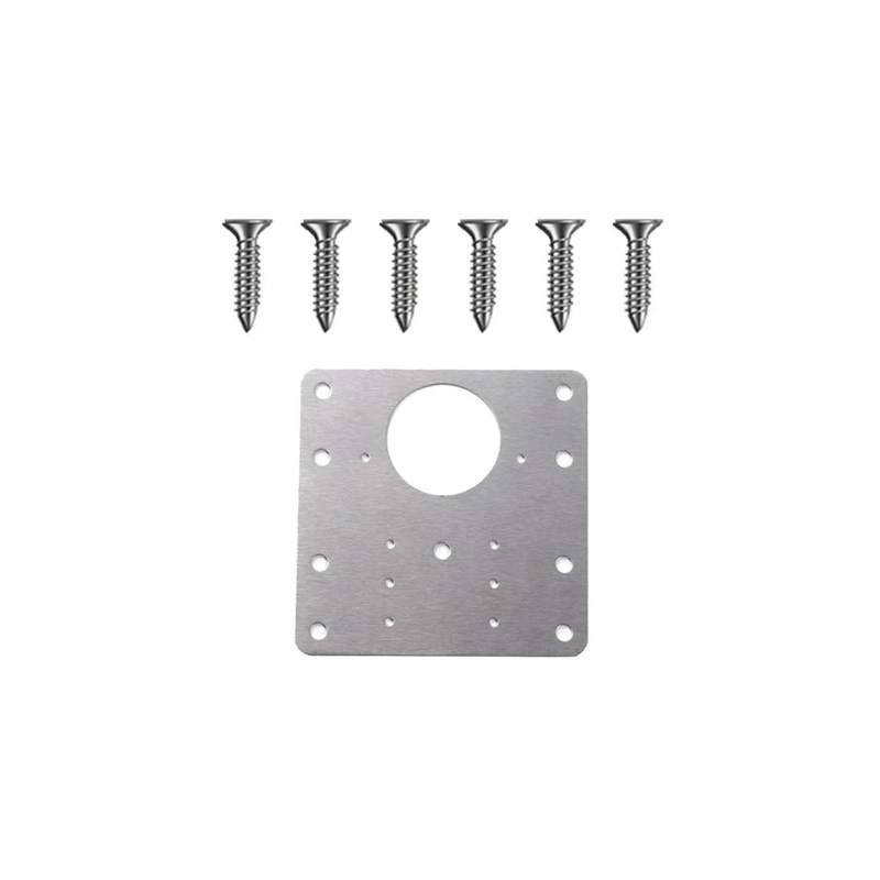 Kundenspezifische Metallgehäuse Scharnier Reparatur Platte Edelstahl Schutzplatte Holzmöbel Beine Montageplatten mit Löchern