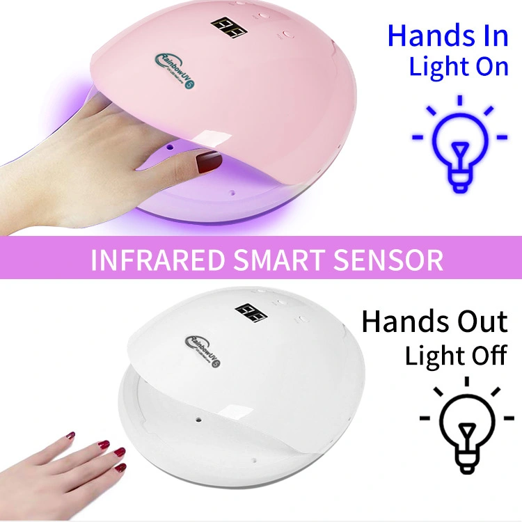 УФ-лампа 60 Вт Таймер Nail Gel лампы СолнцеУФ Lamp Lights Digital Nail Gel Dryer