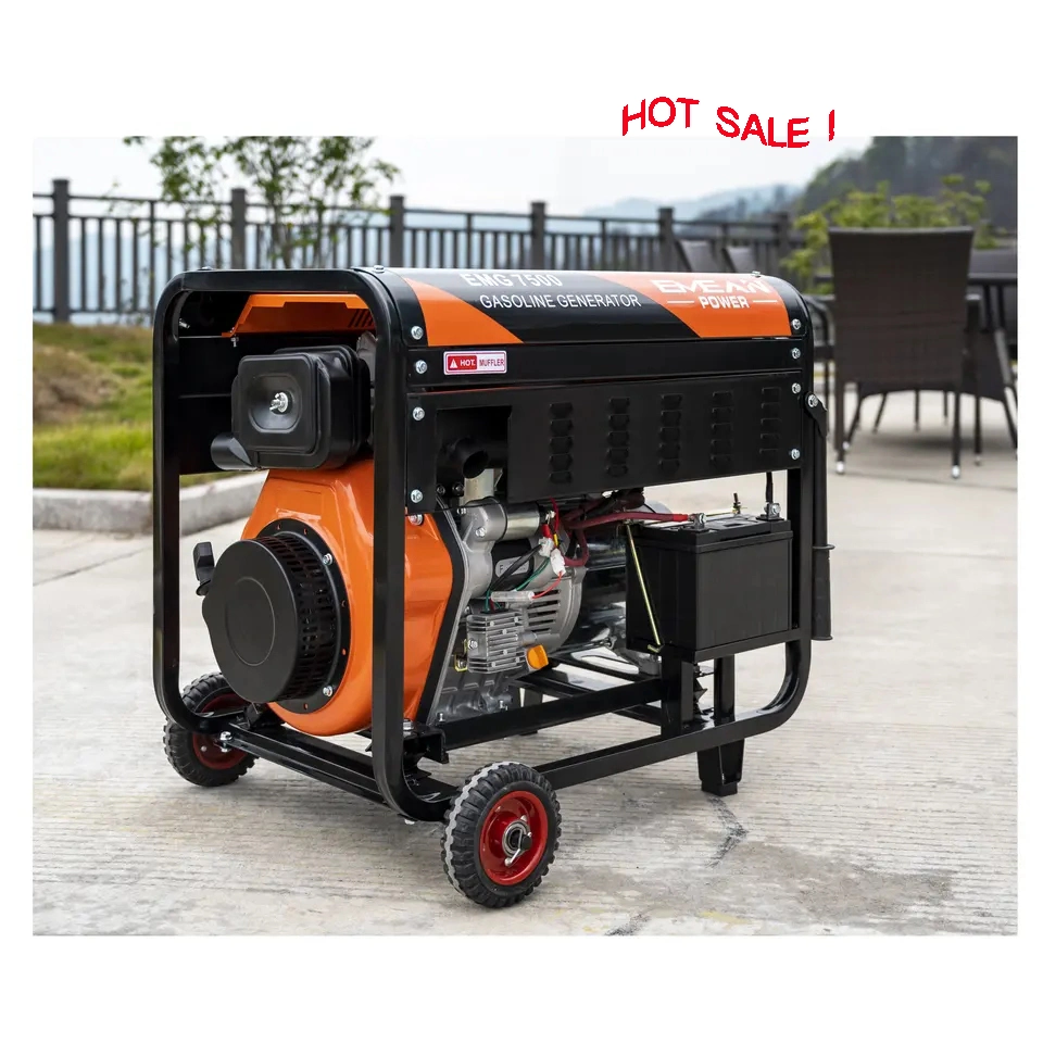 Generador portátil de gasolina low Noise 2kW 3kw 5kw 6Kw Con AC trifásica