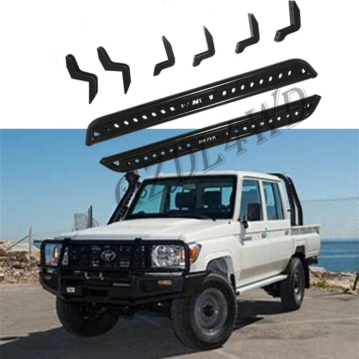 Side Step Bar Running Board Side Pedal for Toyota Land Cruiser 79 Fj79 Double Cab 4 Doors