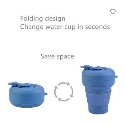 Spot Outdoor Travel Water Cup Dark-Colored Silicone Tea Leaking Foldable Water Cup Silicone Flexible Tea Set