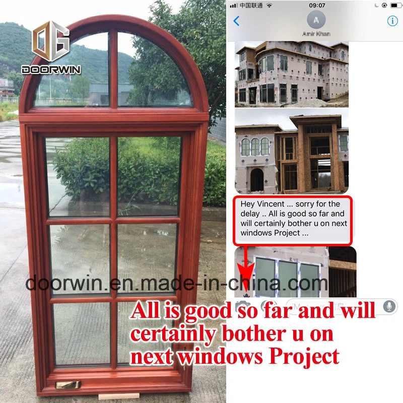 Oak Wood Aluminum Casement Window, Crank Window