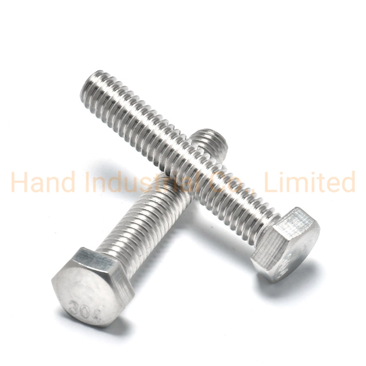 18-8 Stainless Steel Factory Supply High Precision M8 M10 M12 Full Thread Hexagon Bolts