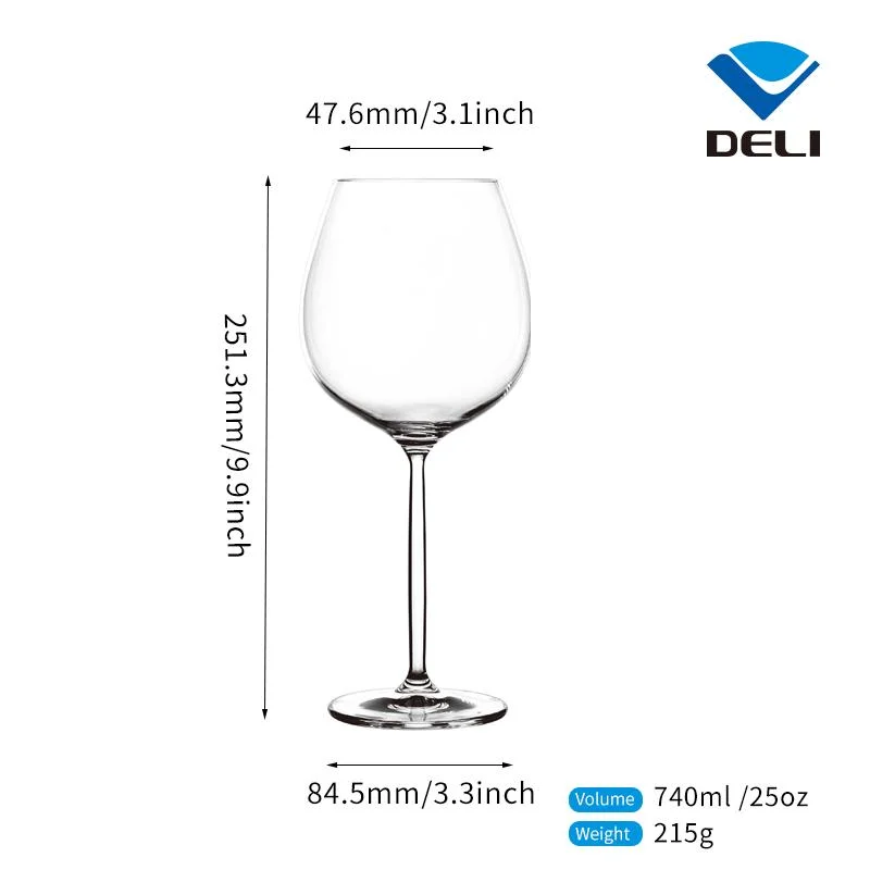 Wholesale/Supplier 740ml Christmas Special Crystal Glass Wine Glass High - Capacity Wine Glass