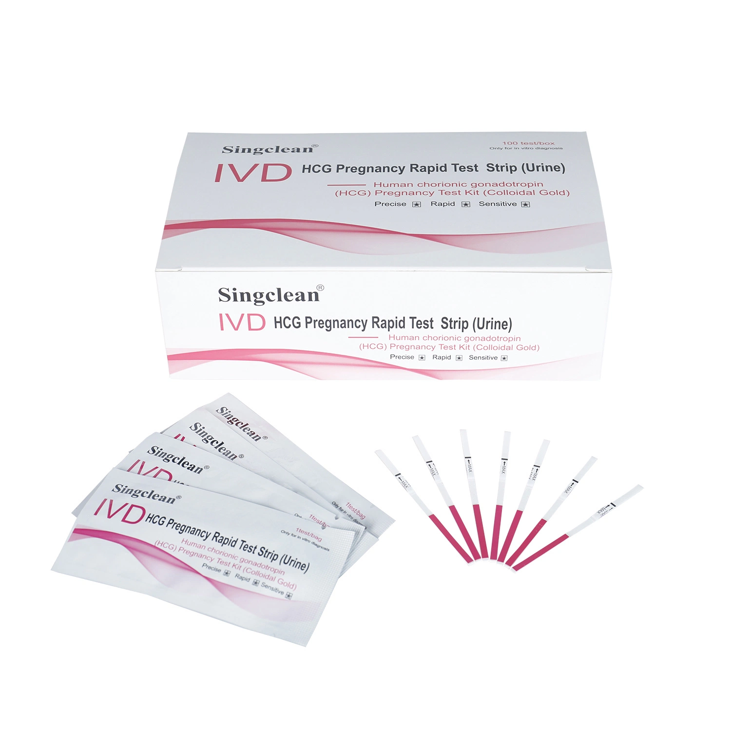 SingClean CE IVD aprovado por atacado fornecimento médico Home rápida Ovulação Testes de gravidez para Autoteste