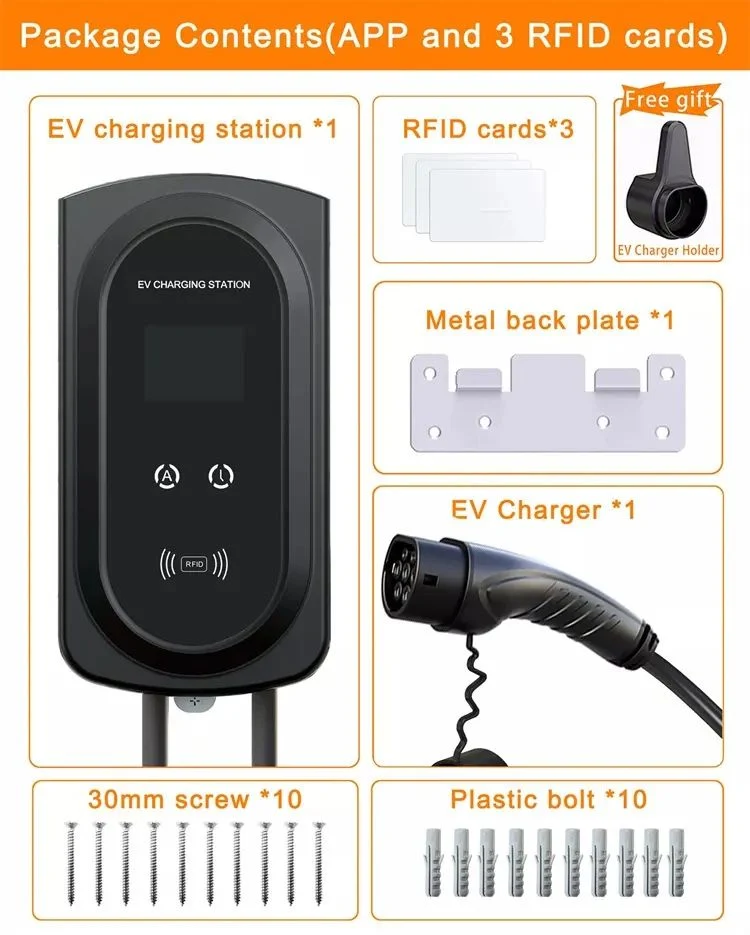 7kw 11kw 22kw Wallbox Gbt AC Charging Pile Wall Box EV Charger Type 2 Fast Electric Car Charging Station