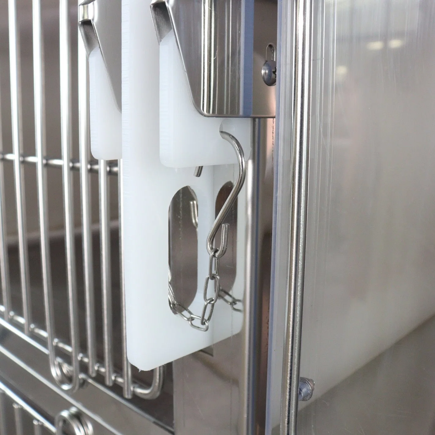Cage de chien vétérinaire de luxe en acier inoxydable de vente chaude