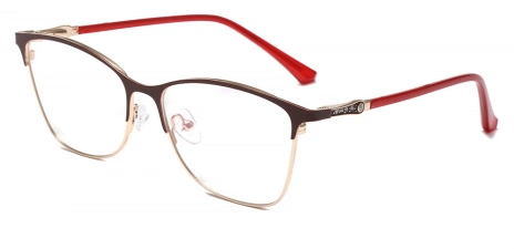 Full Rim Cat Eye Shape Frame Adjustable Nose Pad Elegant Retro Design Stock Women Optical Frames