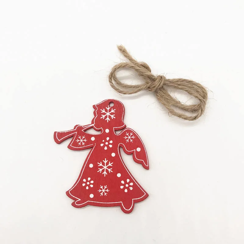 Wholesale/Supplier Colorful Wooden Ornaments with Hemp Rope