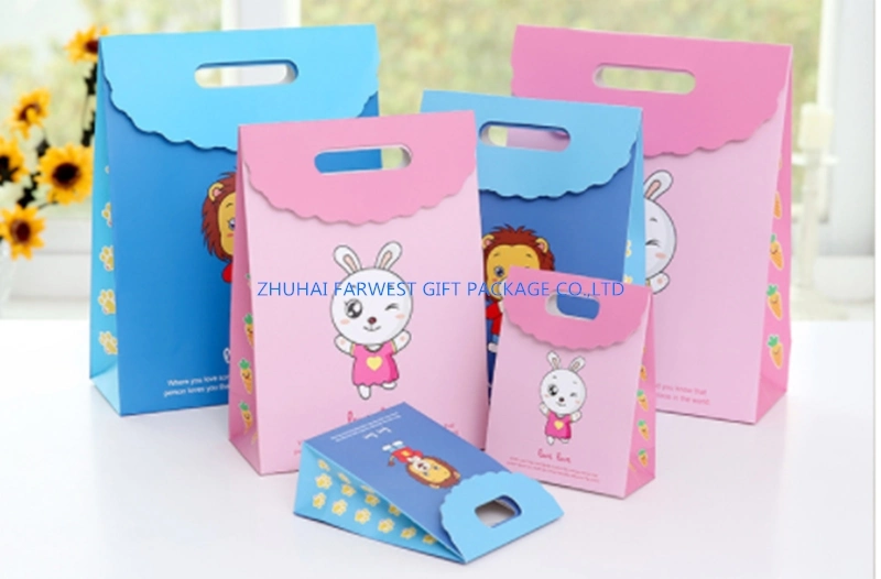 Small Paper Hand Bag with Handle Cute Printing Wholesale/Supplier Good Price