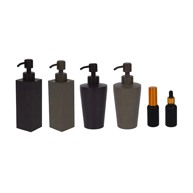 Black Ceramic Bathroom Set Accessories Set Household Foam Soap Bottle for Hotel