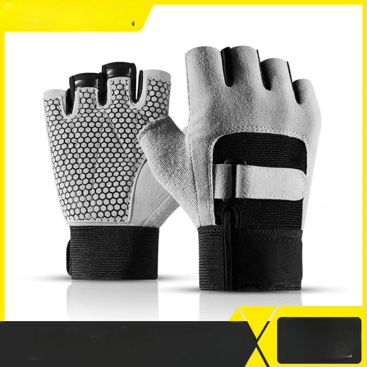 ODM Barbell Wear Resistant Fitness Deadlift Breathable Half Finger Weightlifting Gloves