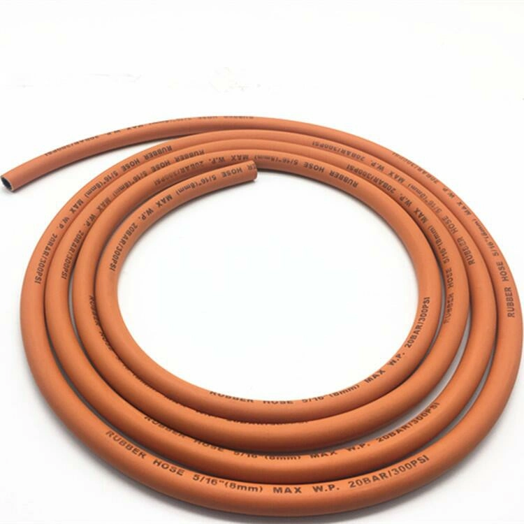 High Pressure NBR Material Orange Rubber LPG Gas Pipe with Best Price