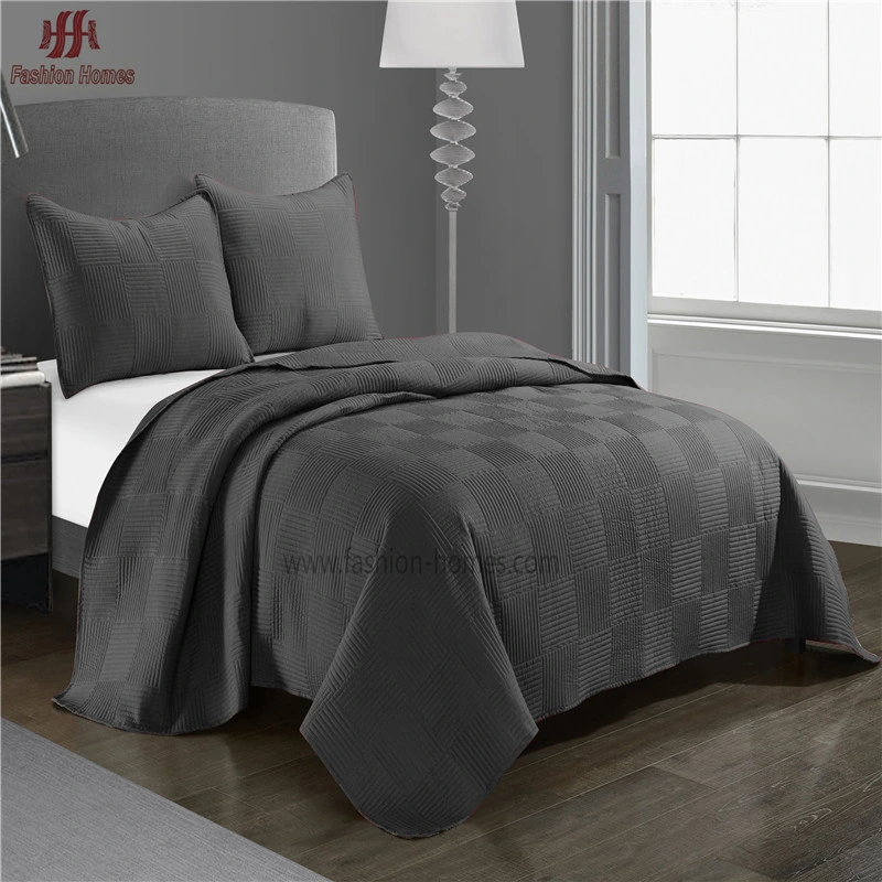 Wholesale/Supplier Printed Bedding Set F-4473 100% Polyester Microfiber Embroidery Bedspread and Quilting Coverlet Set