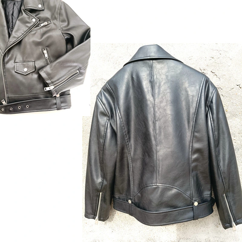 Winter Jackets Factory Cowhide Coats Leather Bike Outerwear Scooter Apparel