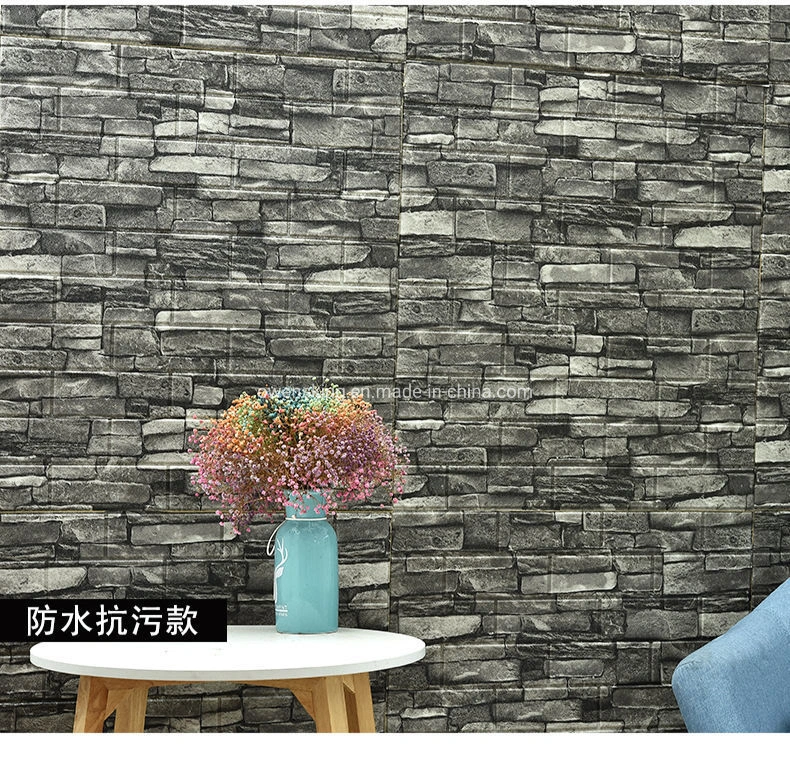 Self Adhesive Wallpaper Roll Non Woven Italian Sticker Paper Home Decoration Wholesale/Supplier 3D Wall Sticker