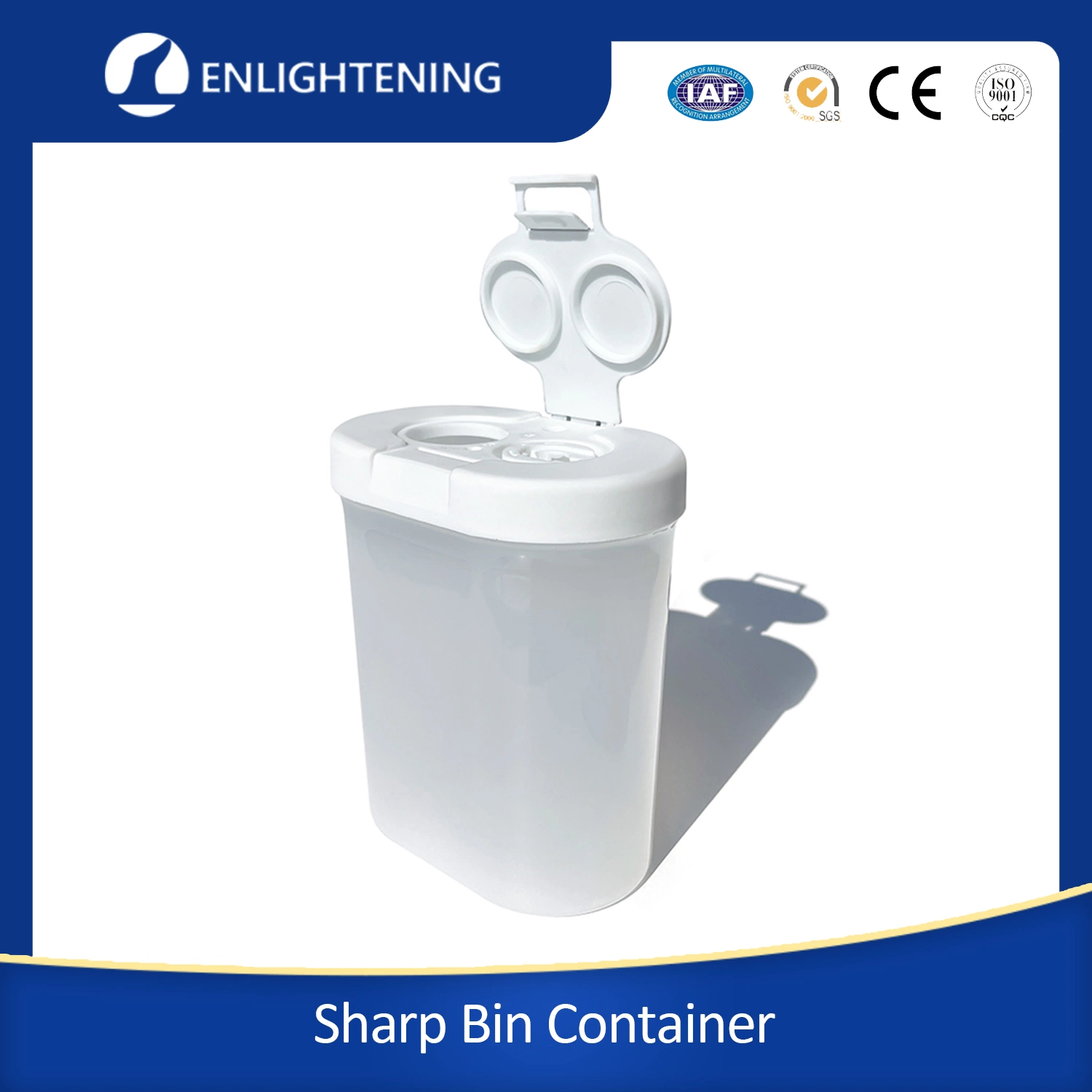 Round/Squre Medical Pocket Sharp Container 1L/3L/4L/5L/6L/8L/10L/15L for Injectious Medical Waste