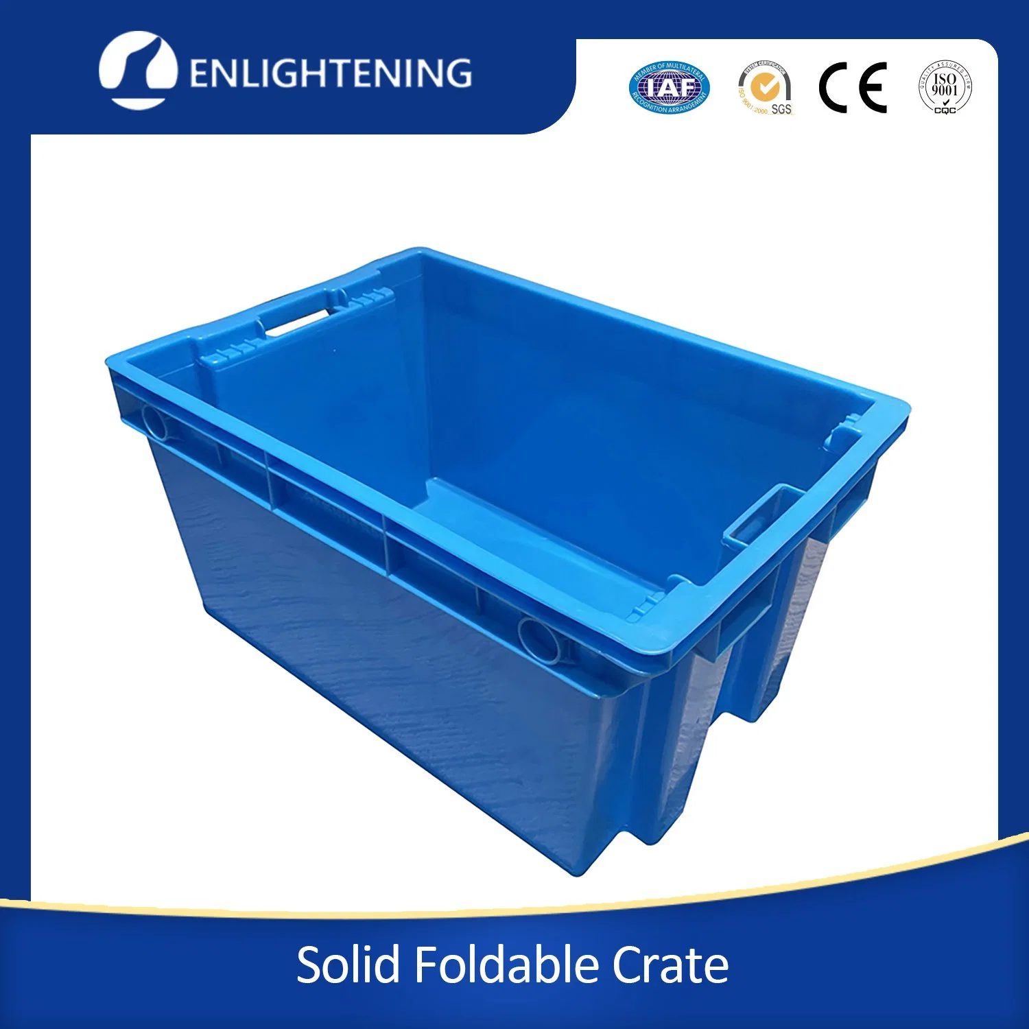 Nestable and Stackable Plastic Flat Noodles with Cover Container, Plastic Storage and Transportation Bag Box