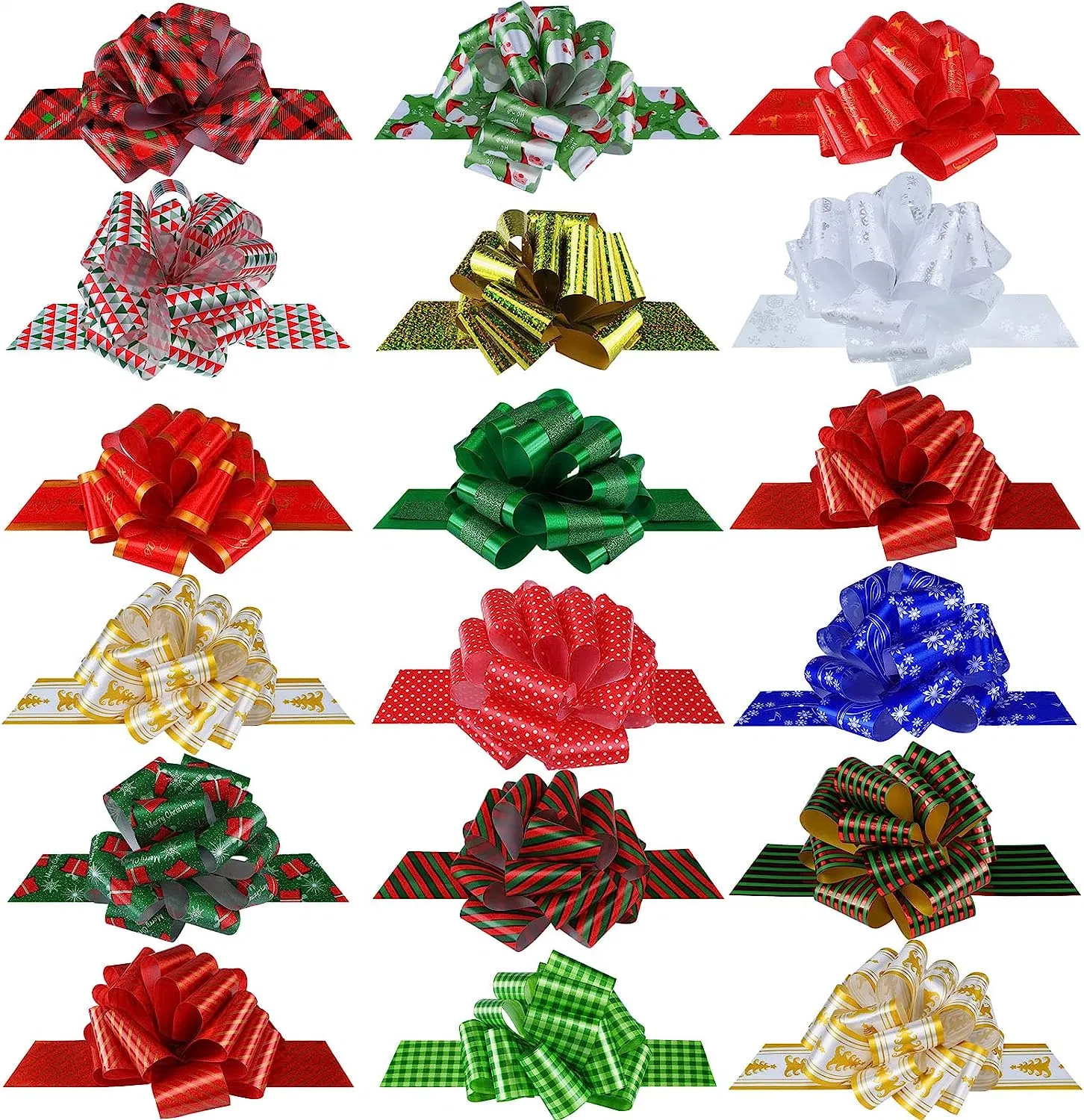 2023 Wholesale/Supplier Christmas Decoration Supplies Christmas Wrapping Decoration Gift Bows Ribbon Pull Bows for Packaging Gift