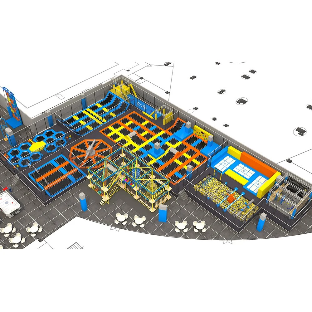 La norme ASTM a approuvé diverses populaire une aire de jeux à l'intérieur du Parc du trampoline Air Bag et Parkour