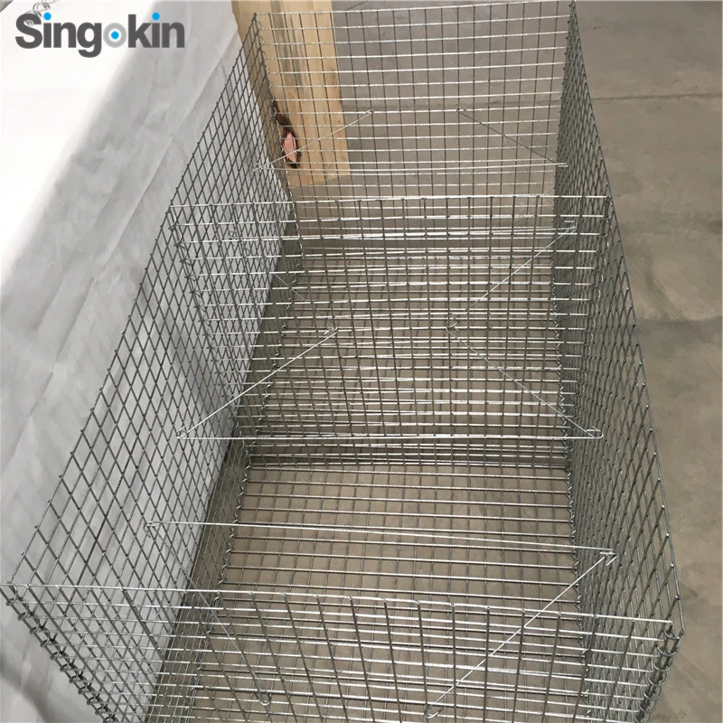 Cage de panier en maille de fer à fil en fer galvanisé à chaud 2X1X1 DIP