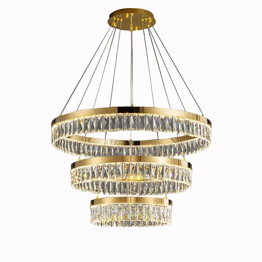 Konig Lighting China Wood Bead and Crystal Chandelier Suppliers New Design Stainless Steel LED Hanging Lights Luxury Crystal Chandeliers Pendant Lights