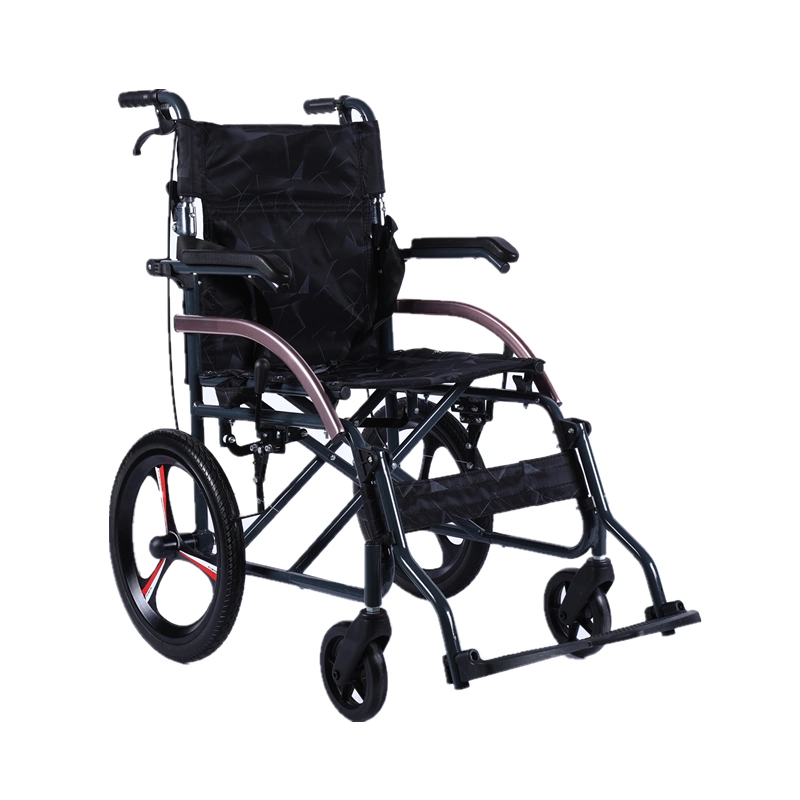 كرسي متحرك قابل للطي رخيص مزود بميزة الطي النشط القابل للإزالة دليل خفيف الوزن