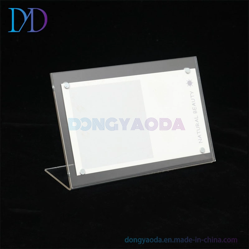 Acrylic L-Shaped Strong Magnetic Table, Transparent Display Stand, Customized Signage