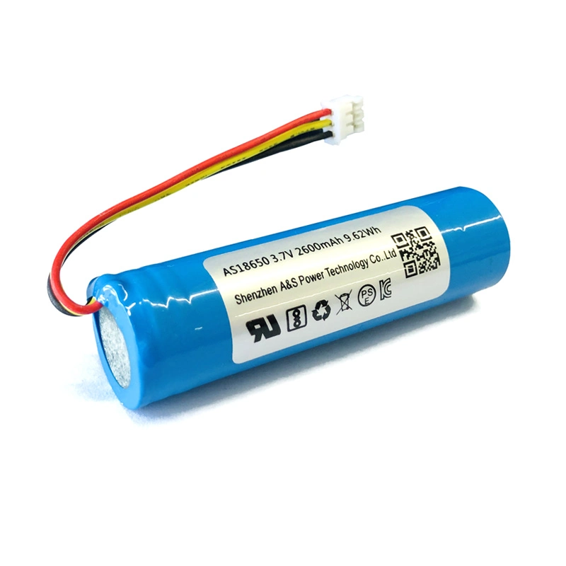 UL2054 Kc IEC62133 Rechargeable 18650 3.7V 2600mAh Lithium Ion Li Ion Battery for Mini LED Light