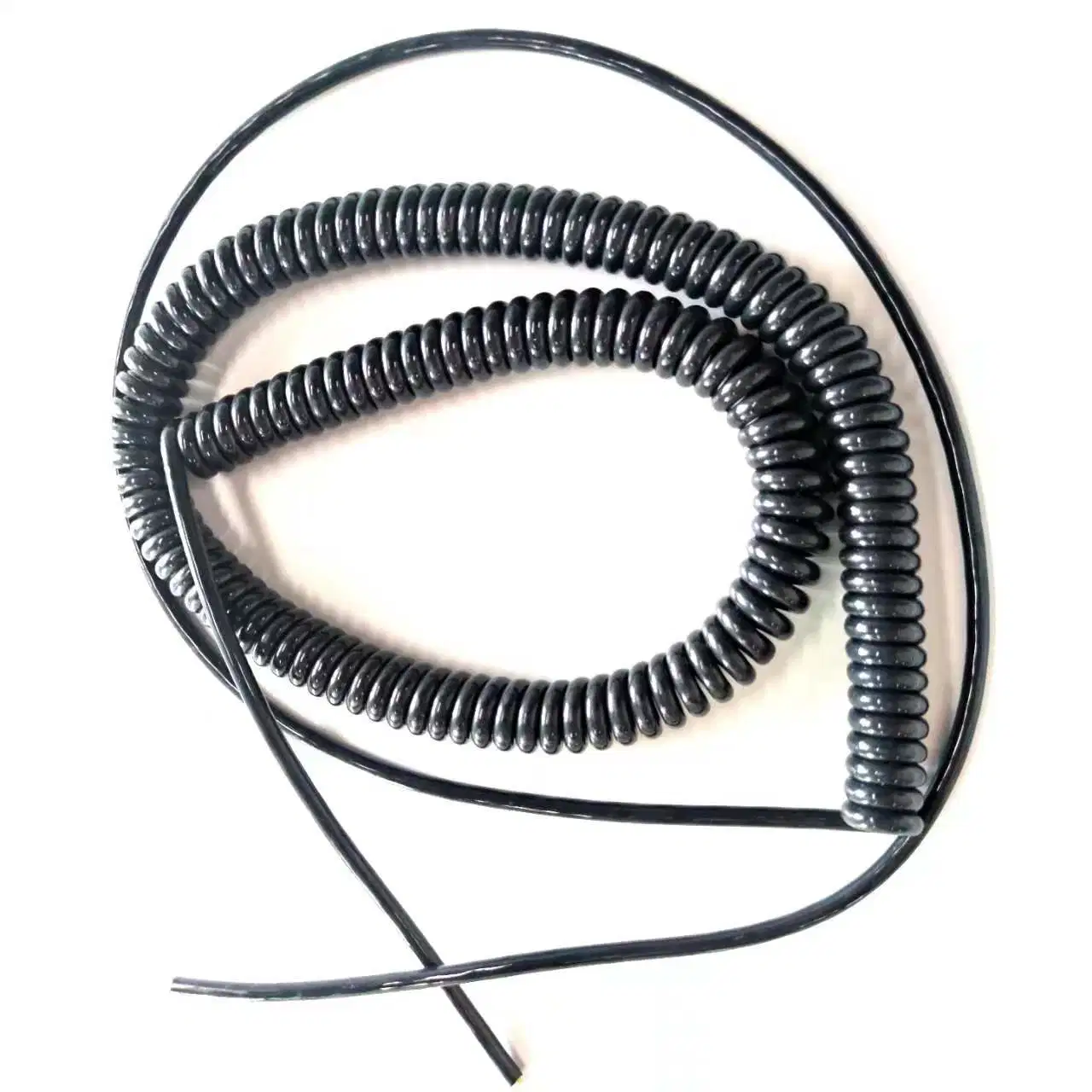 24AWG Flexible PUR TPU Coil Cord Cables Electrical Retractable Cable Spiral Curly Cable