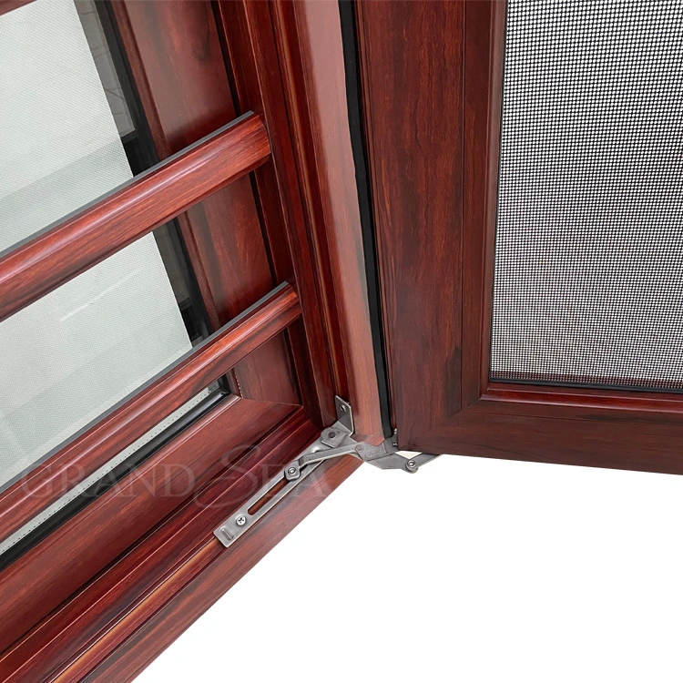 نافذة Hung Vinyl مزدوجة على الطريقة الأمريكية مائلة وتتحول PVC النوافذ UPVC Swing Windows (تأرجح النافذة UPVC)