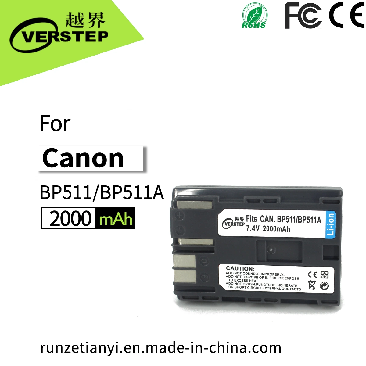 Brand New Digital Camera Battery for Canon Bp-511/Bp-511A Bp 511 512 OEM