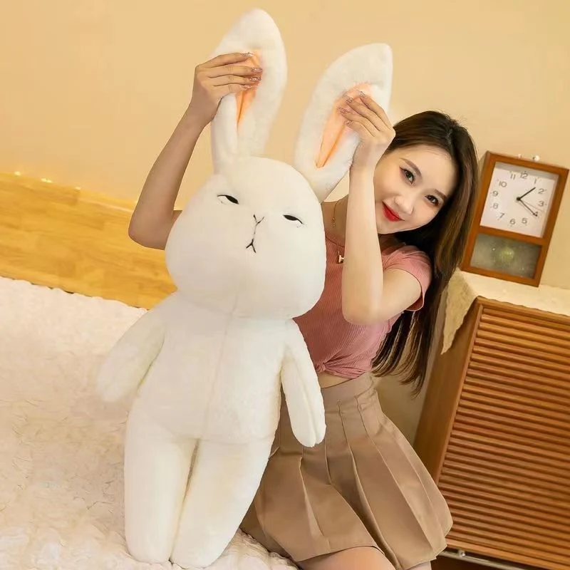 Cute White-Eyed Rabbit Stuffed Toy