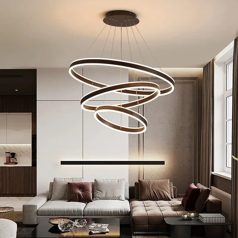 View Larger Imageadd to Comparesharemodern Round Chandeliers for Home Living Room Luxury LED Chandeliers Pendant Lights Gold Ring Shaped Lighting