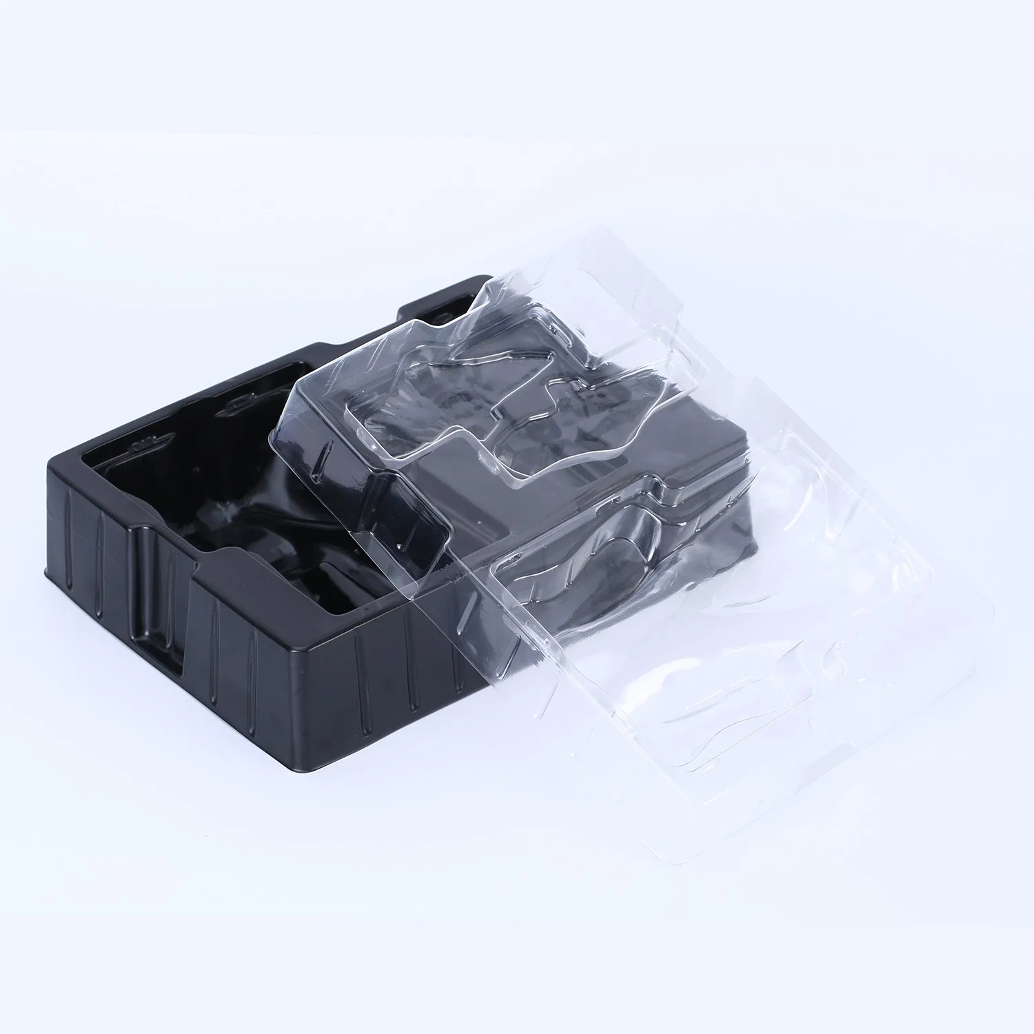 Custom Black Pet Matte Toy Packaging Blister Tray with Transparent Lid