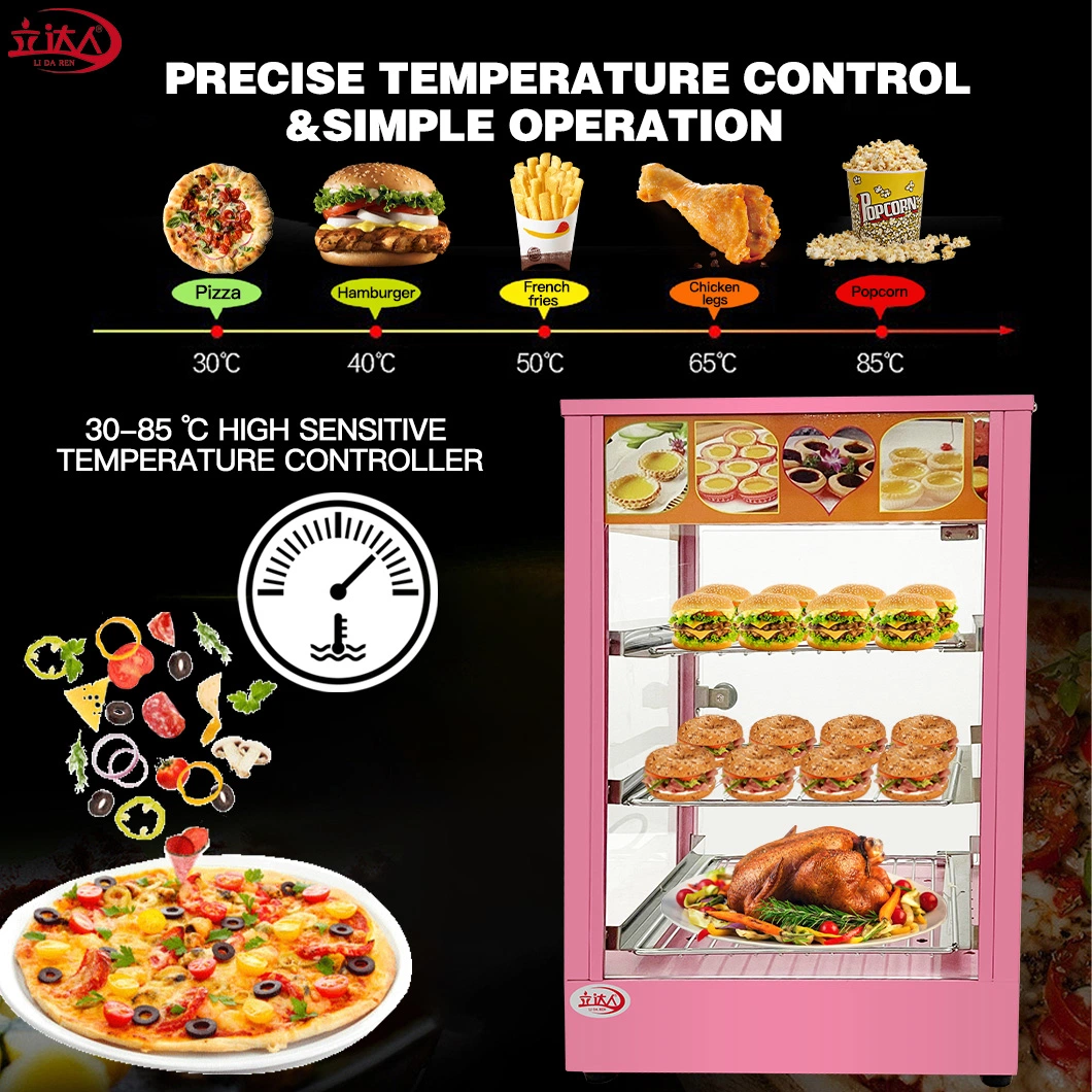 Pizza Hamburger Pastry Chicken Hot Food Warmer Display Showcase Hotel Buffet Table with Food Warmers