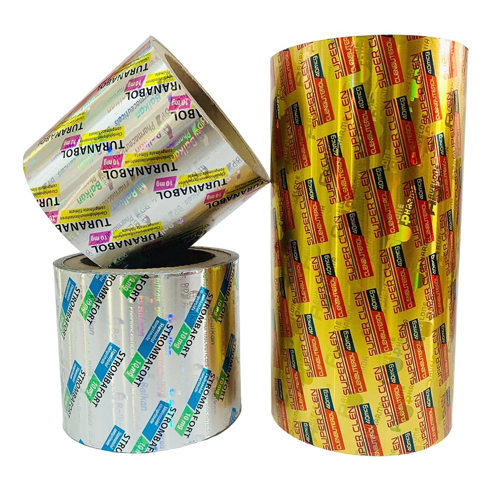 Printed Blister Lidding Foil Rolls Medical Packing Ptp Aluminium Foil for Pharmaceutical