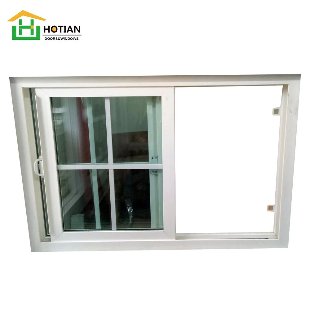 American Style Type UPVC Vinyl Tempered Clear Glass Casement Window