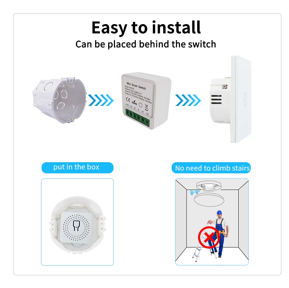 Tuya Smart Zigbee 3.0 Remote Voice Control Dimmer Module Switch on/off Breaker with Alexa