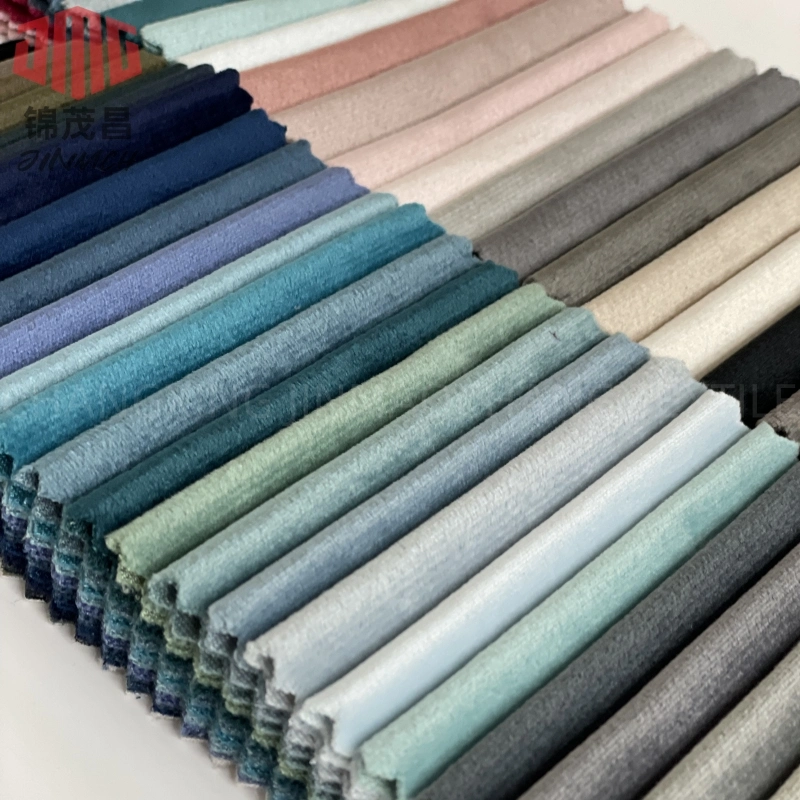 Big Discount Knitting Fabric 100% Polyester Holland Velvet 230GSM/240GSM/150cm/300cm Plain Dyed Fabric for Sofa Curtain Chair