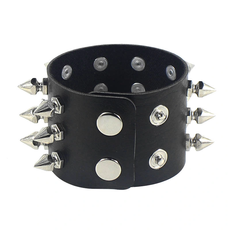 Style Punk gothique Spike rivets goujons hommes Bracelet Bracelet en cuir