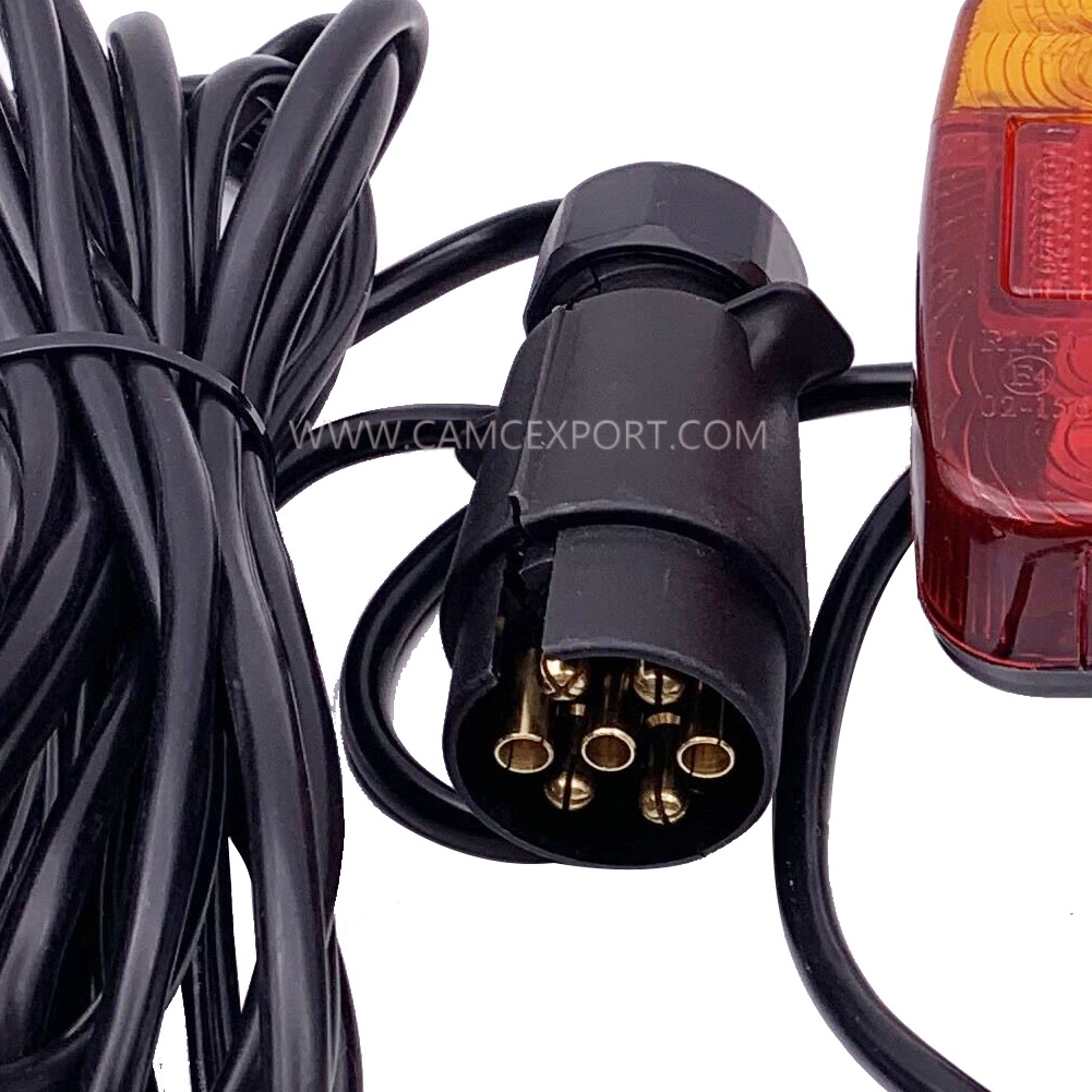 HOT New 20LED square red and yellow trailer car tail light with magnet 7-pin plug