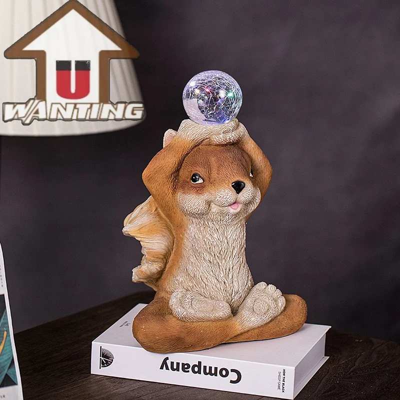 Eichhörnchen Solar Powered LED Garten Ornamente Werbegeschenk Tierlandschaft Leichtes Spielzeug