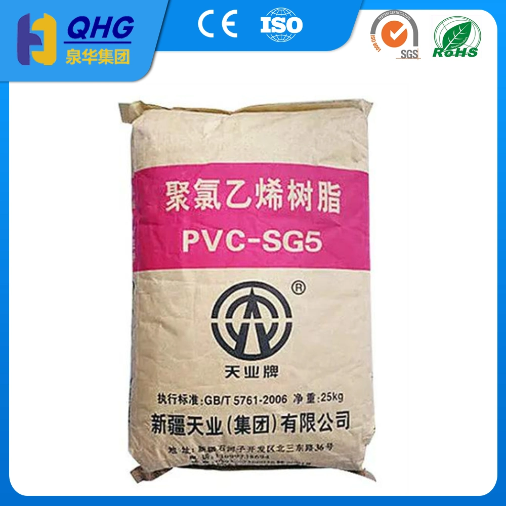 High Whiteness Powder Polyvinyl Chloride PVC Pipe Grade Resin Sg-5 Manufacturers PVC Resin